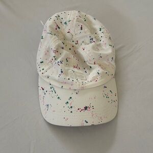 Roots White Cap with Colorful Splatter Design